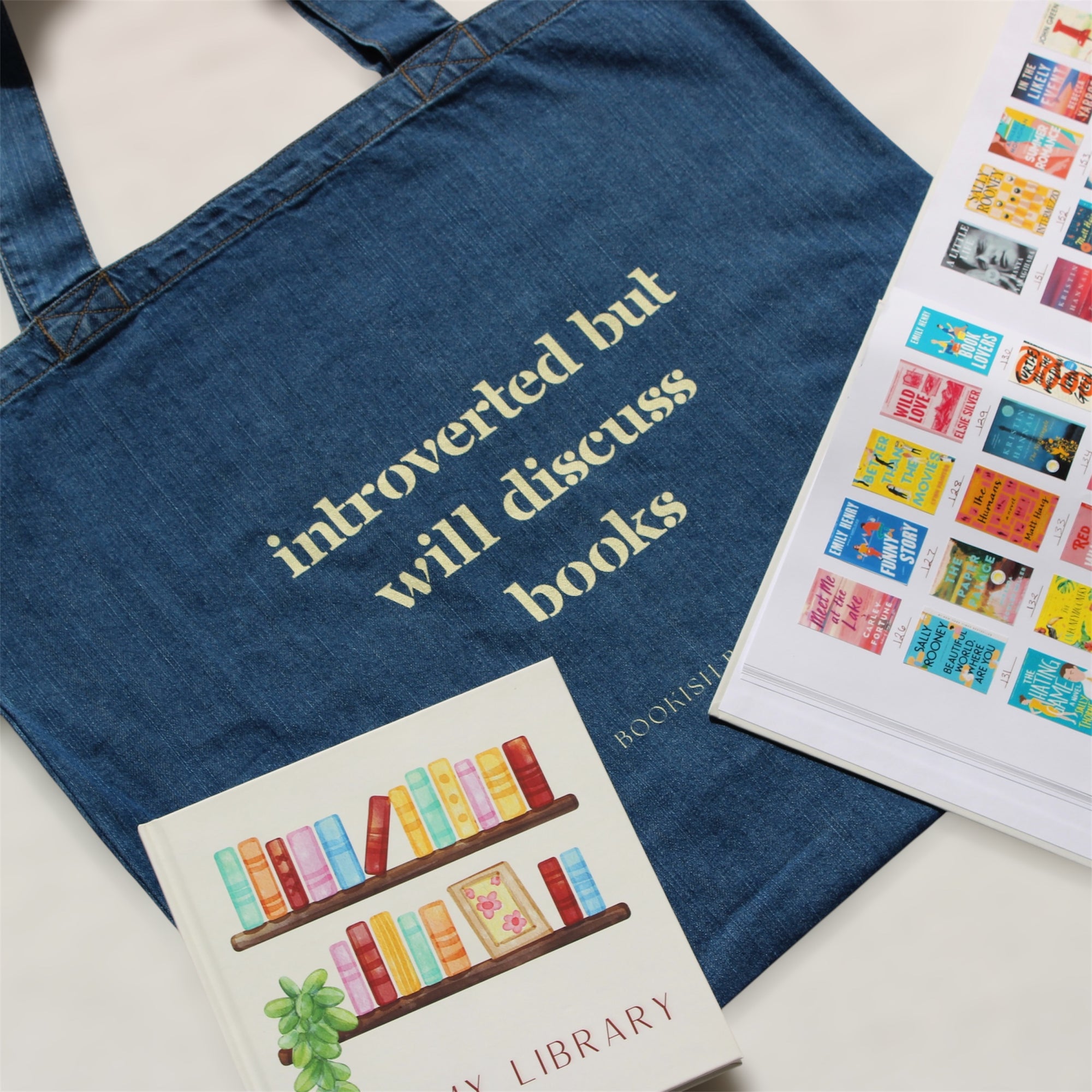 Willing to Discuss Books Organic Denim Tote