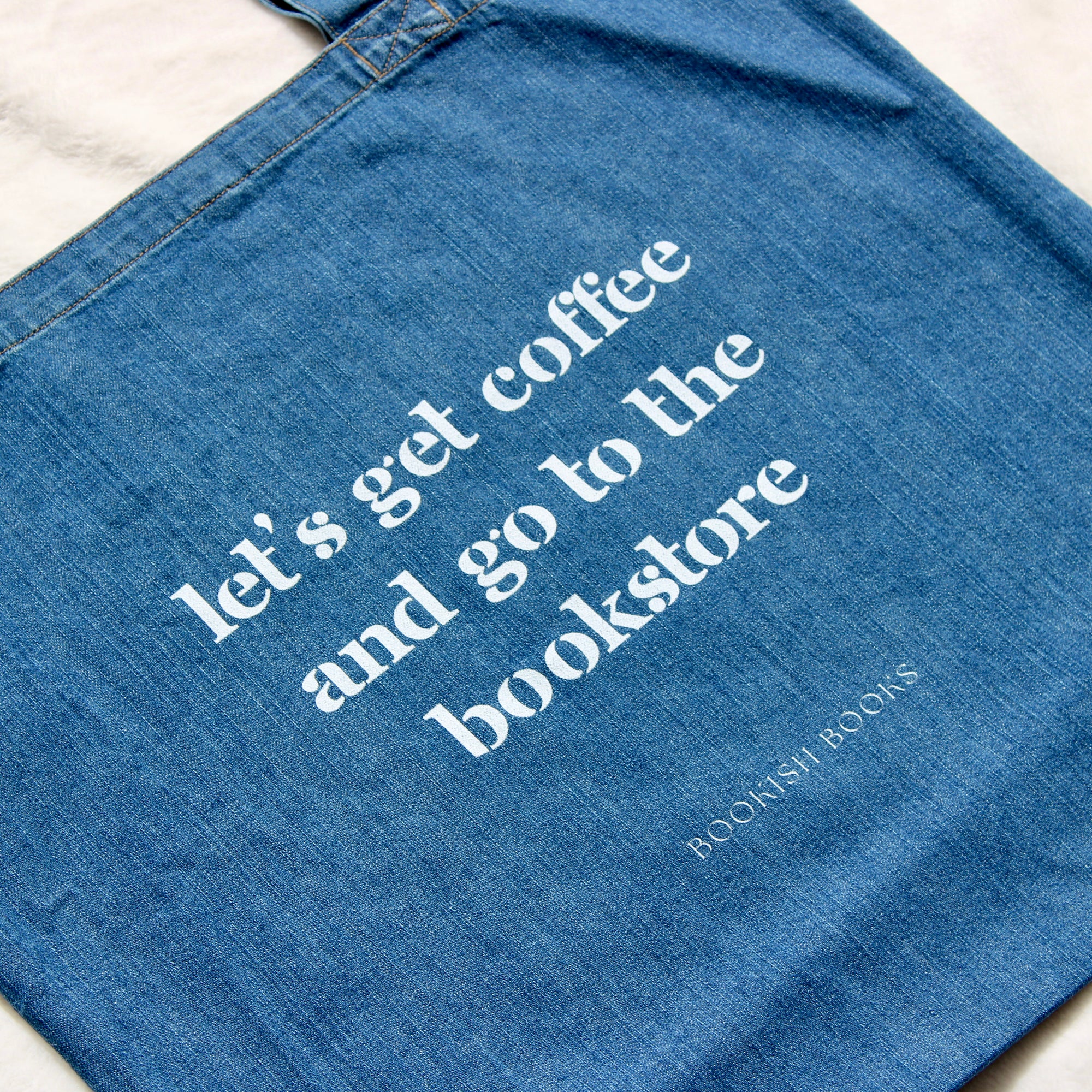 Coffee & Bookstores Organic Denim Tote