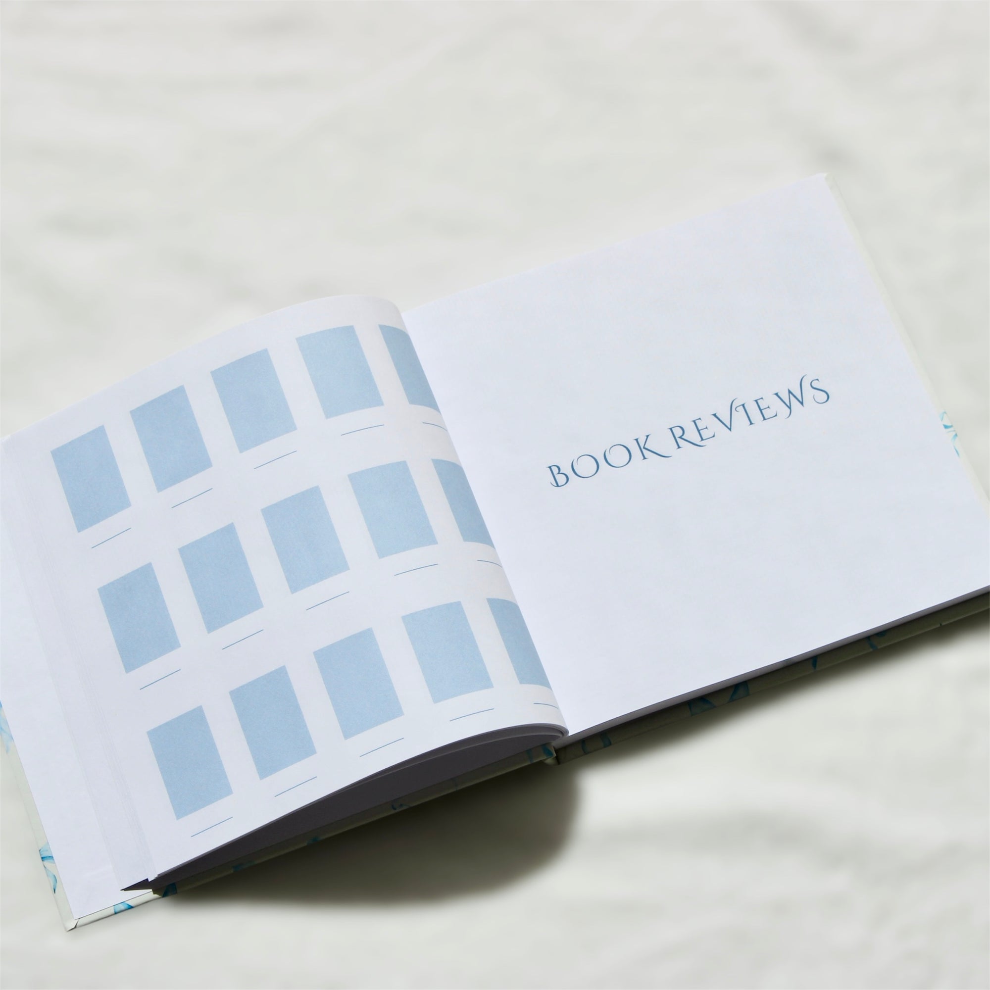 Blue Bow Print My Library Reading Journal