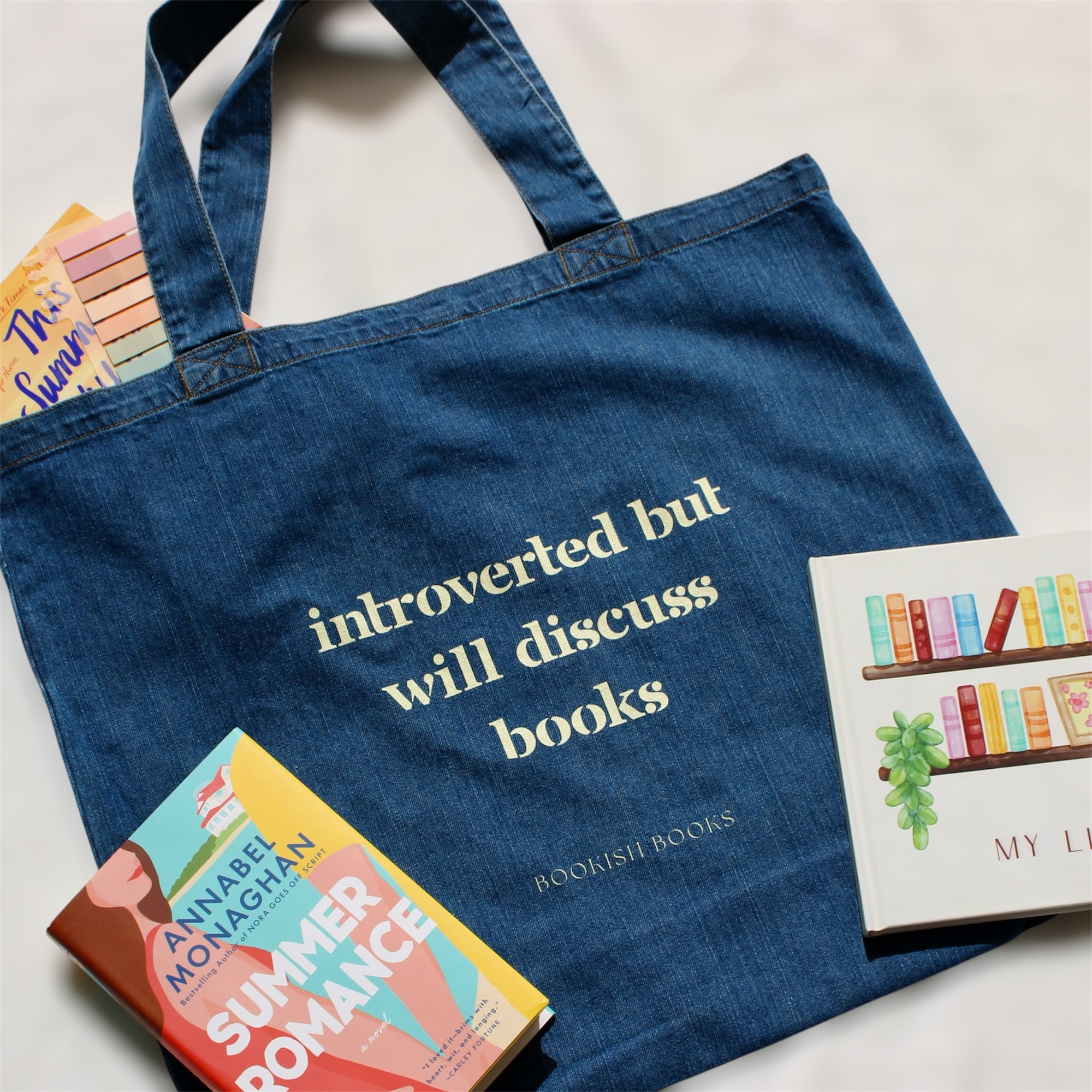 Willing to Discuss Books Organic Denim Tote