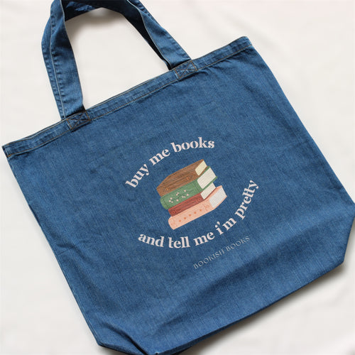 Buy Me Books Organic Denim Tote