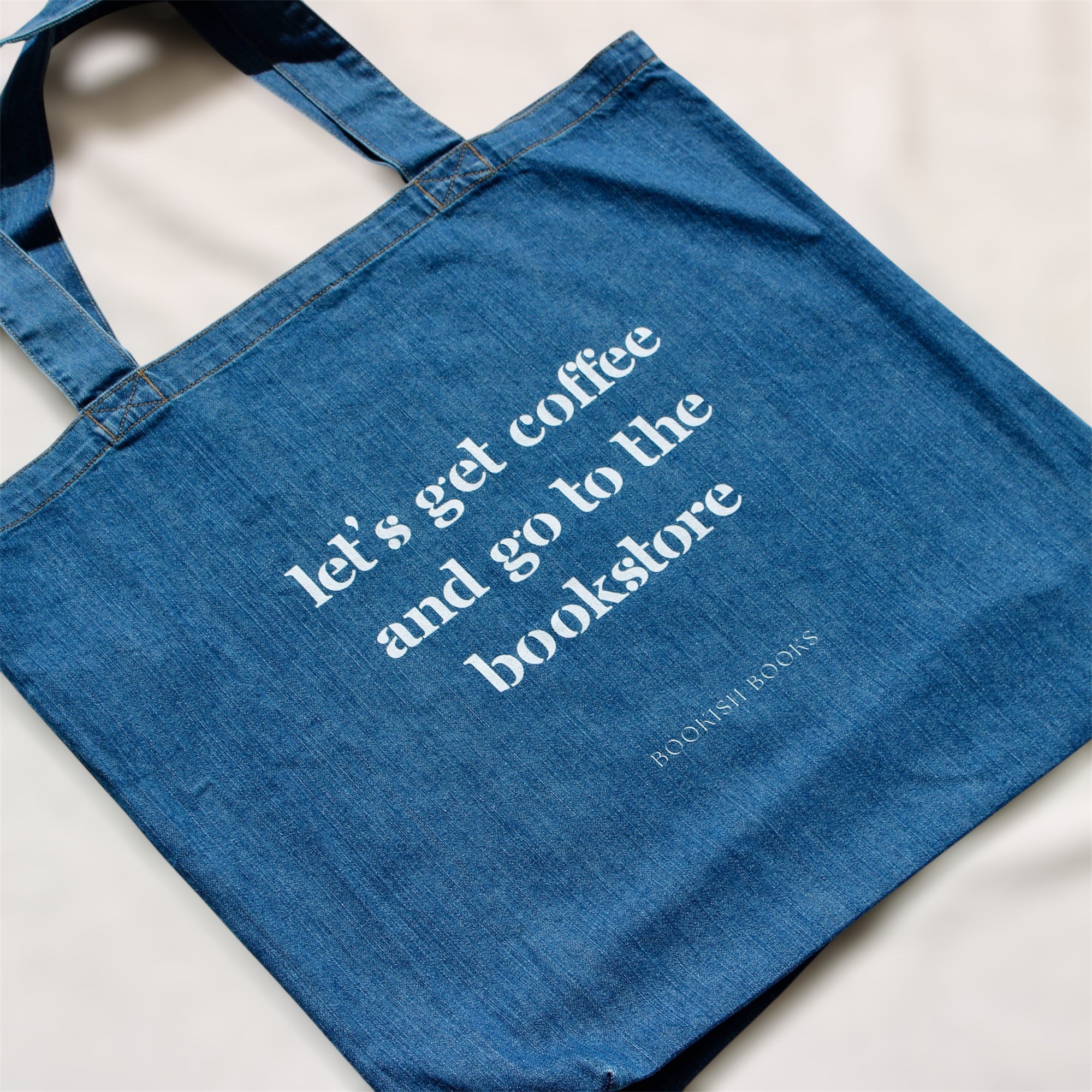Coffee & Bookstores Organic Denim Tote