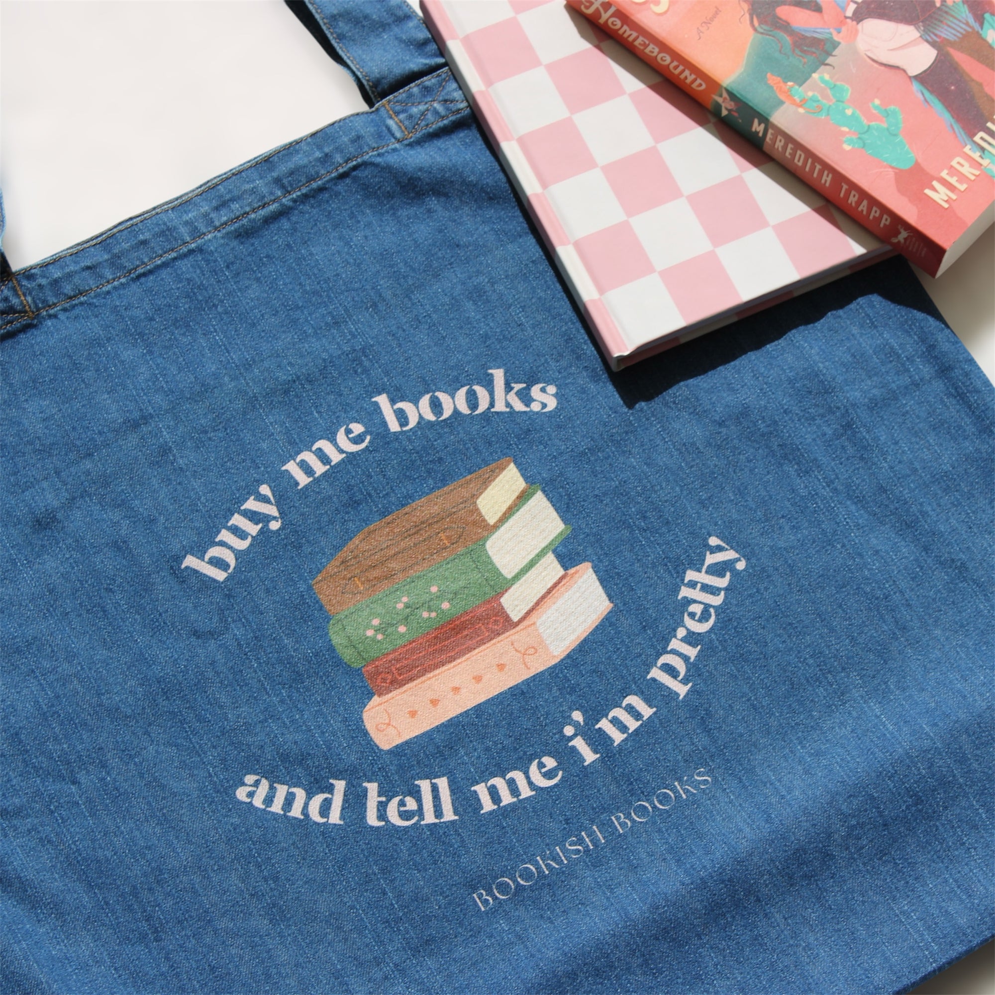 Buy Me Books Organic Denim Tote
