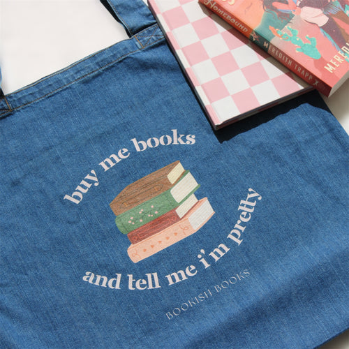 Buy Me Books Organic Denim Tote