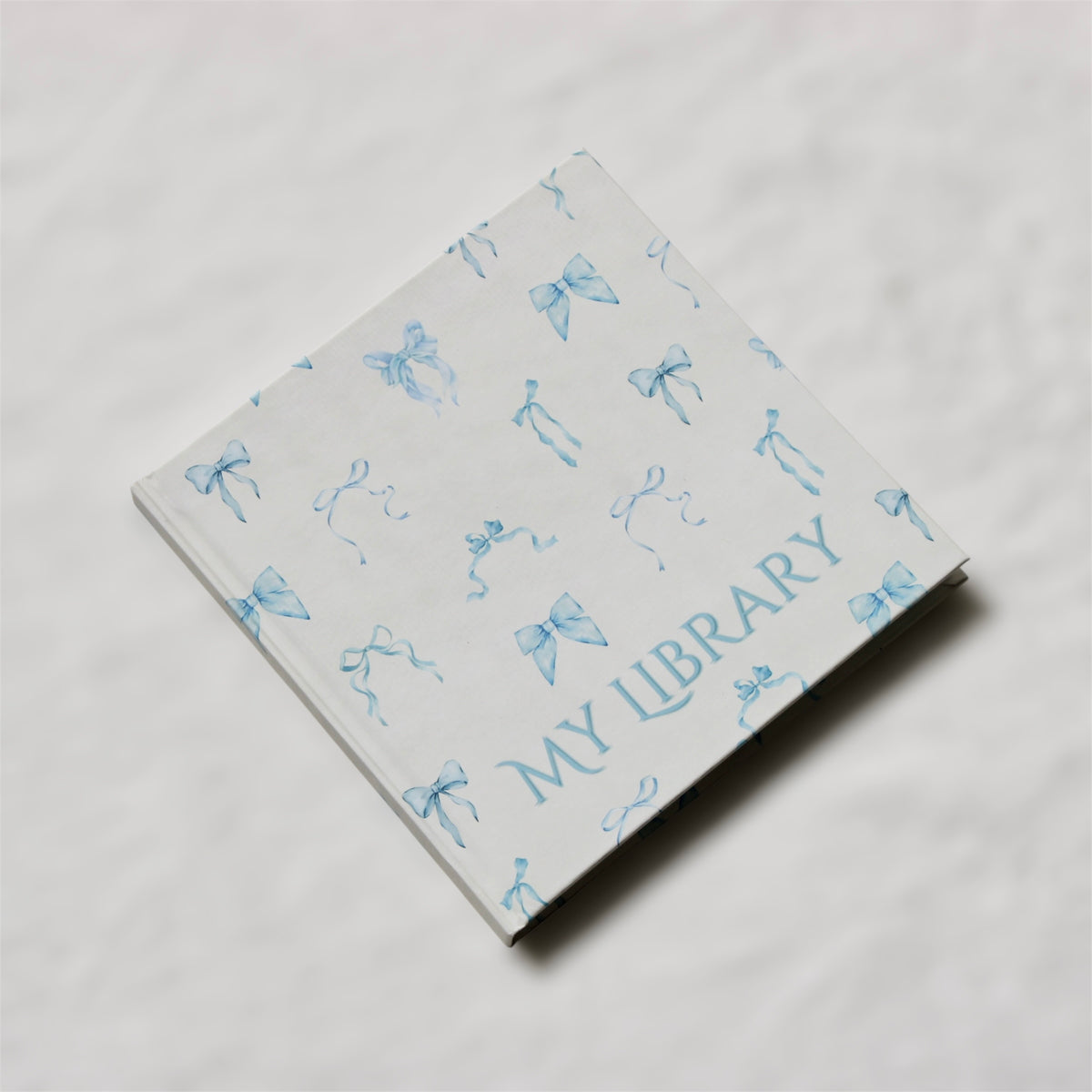 Blue Bow Print My Library Reading Journal