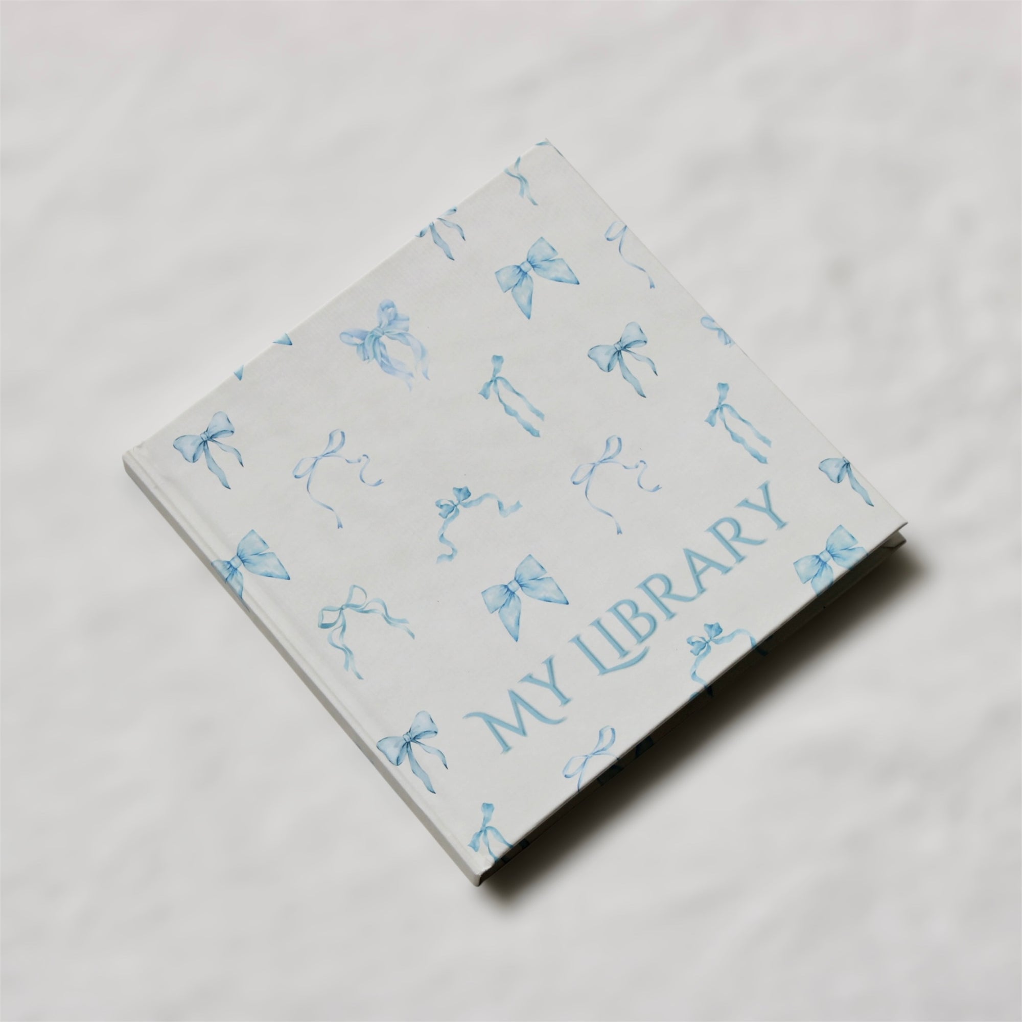 Blue Bow Print My Library Reading Journal