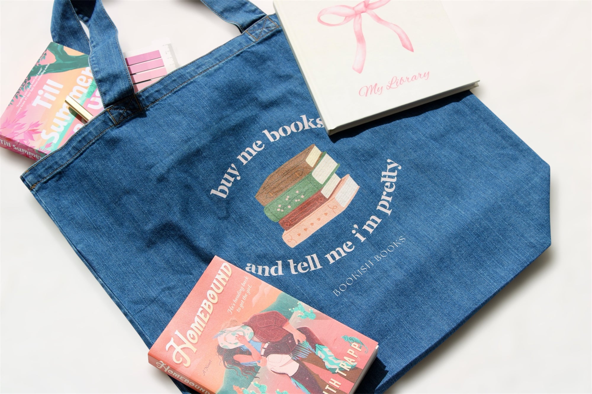Buy Me Books Organic Denim Tote
