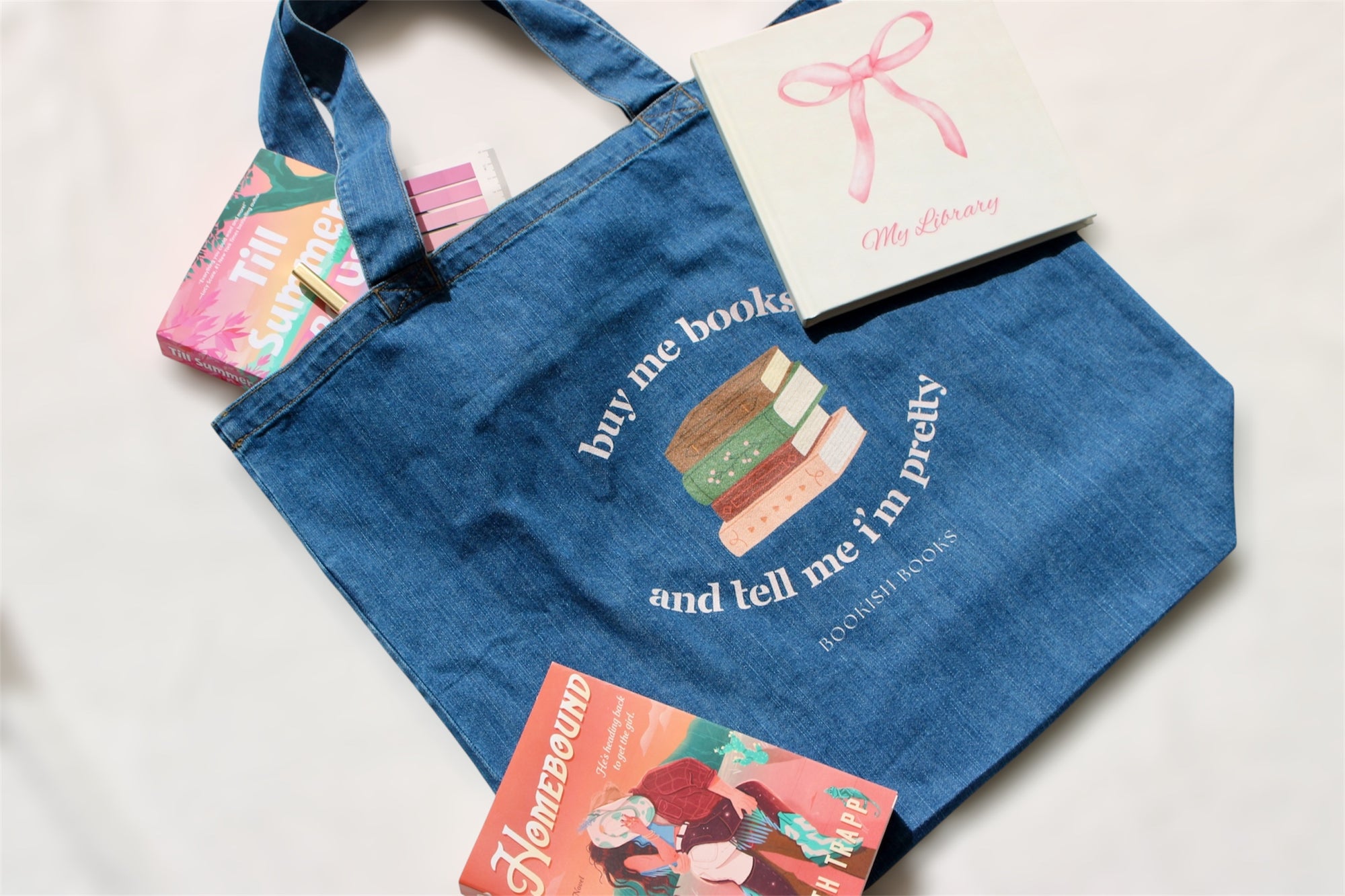 Buy Me Books Organic Denim Tote
